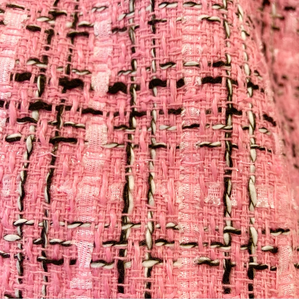 Barbiecore pink tweed Legally Blonde pencil skirt plaid Barbie new preppy - Picture 4 of 12